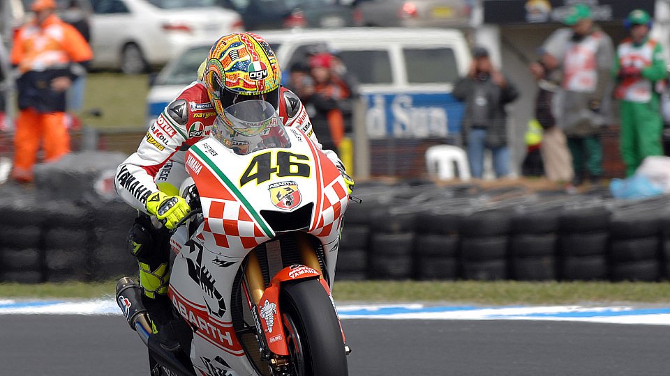 Valentino Rossi konnte mit Platz drei gut leben, Foto: Fiat Yamaha