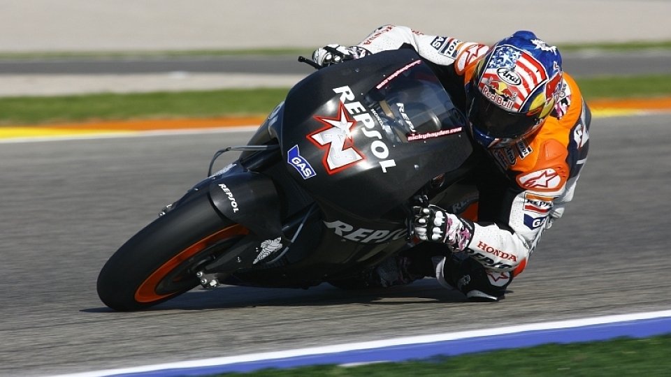 Hayden schnappte sich die Bestzeit., Foto: Honda Hayden schnappte sich die Bestzeit., Foto: Honda