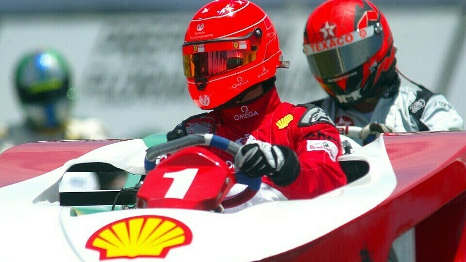 Michael Schumacher fuhr den Sieg heraus., Foto: Sutton