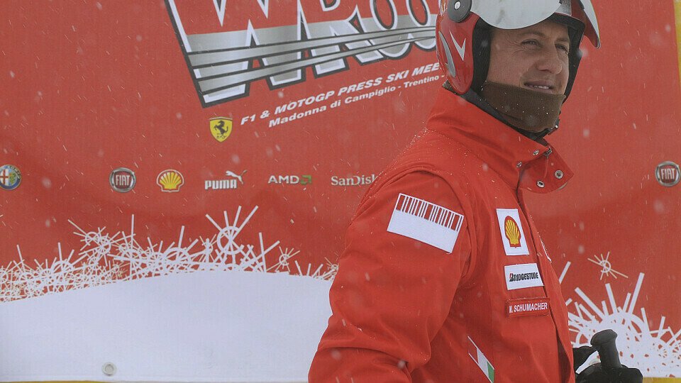 Michael Schumacher hat auch auf Skiern Spaß., Foto: Ferrari Press Office