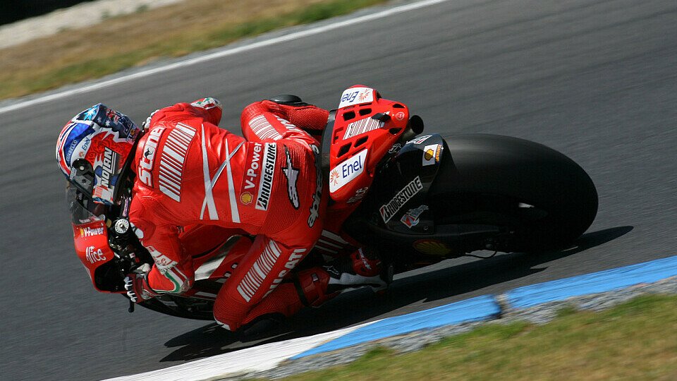 Casey Stoner zeigte seinen Speed auf Rennreifen, Foto: Ducati