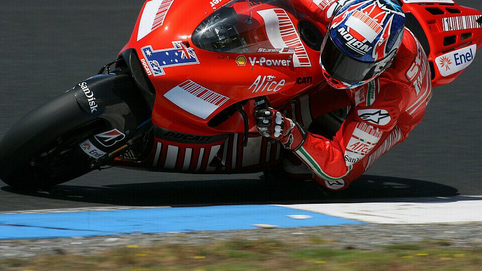 Casey Stoner konnte die Reifen noch haltbarer machen, Foto: Ducati