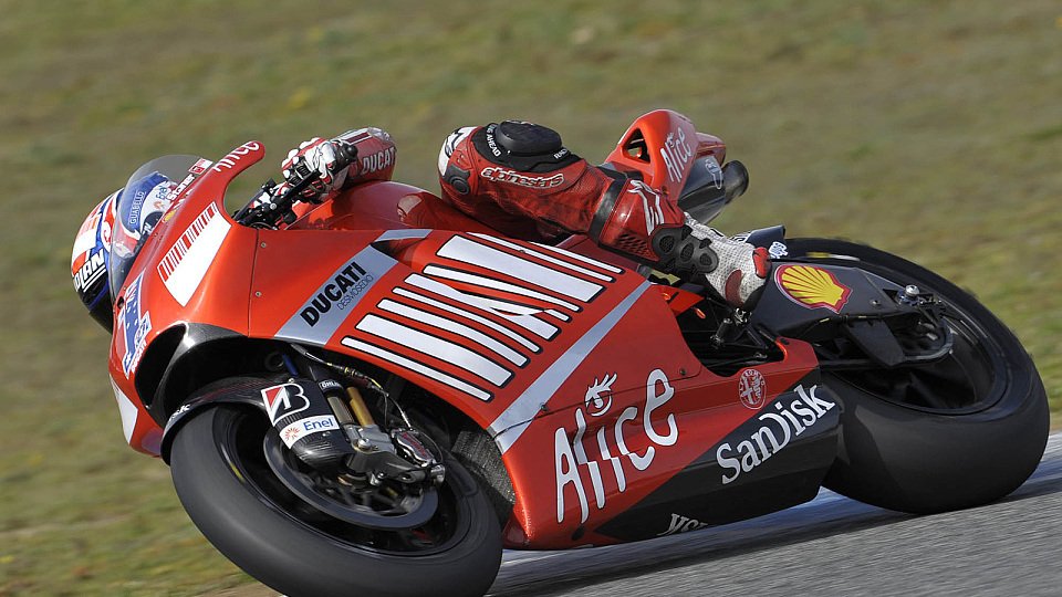 Mit einer schnellen Runde am Schluss kam Casey Stoner noch ganz nach vorne, Foto: Ducati
