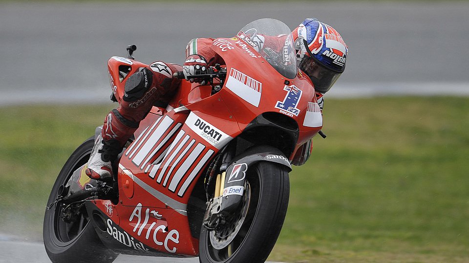Casey Stoner war im Nassen wieder schnell, Foto: Ducati
