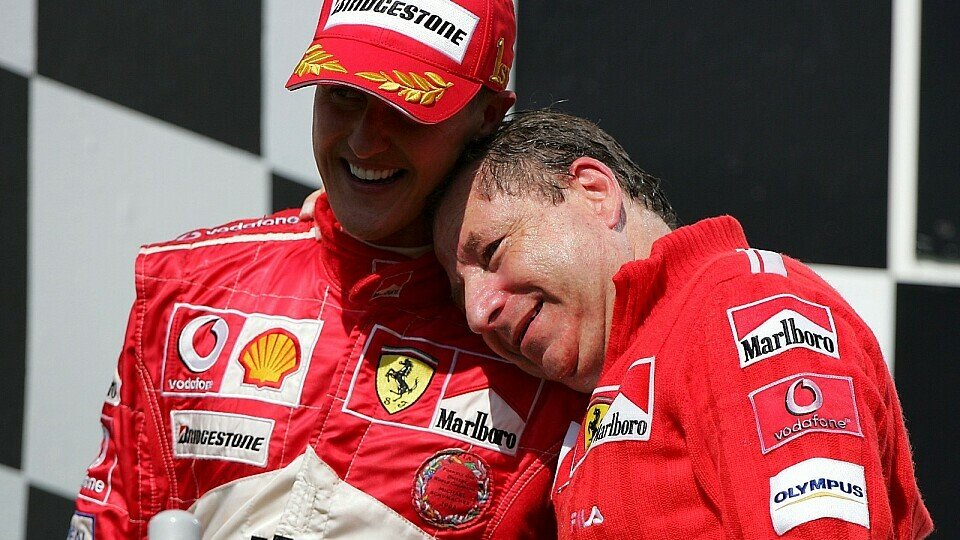 Michael Schumacher und Jean Todt hatten gemeinsam viel zu feiern, Foto: Sutton