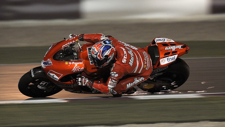 Casey Stoner begann mit einer Bestzeit, Foto: Ducati