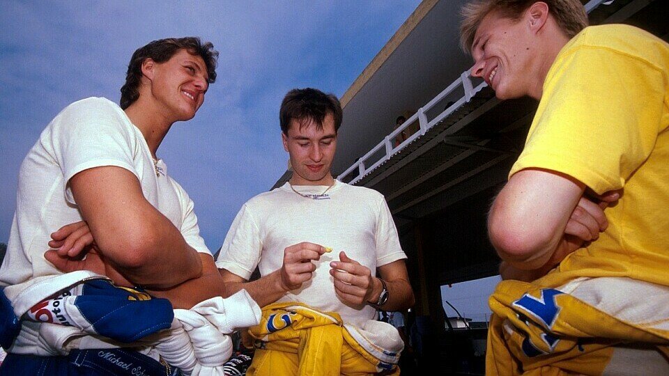 1990 in der Formel 3: Michael Schumacher, Heinz-Harls Frentzen und Mika Salo, Foto: Sutton