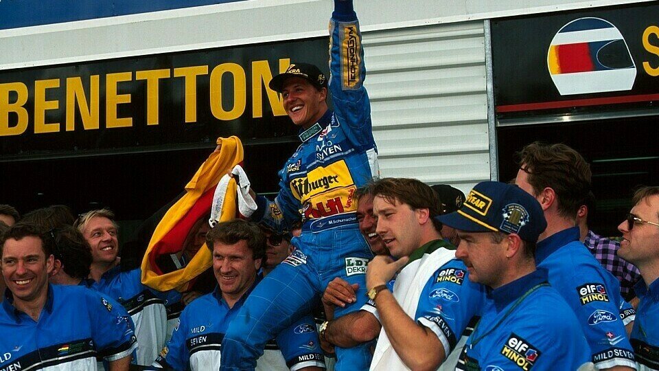 Vor 21 Jahren gewann Schumacher seinen 1. Titel, Foto: Sutton