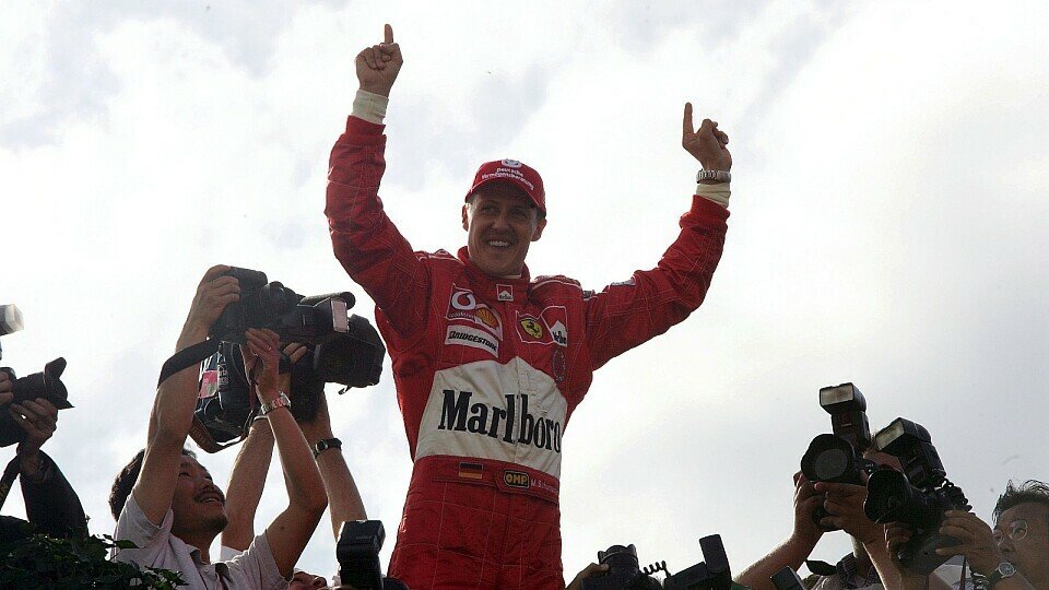 Michael Schumacher ließ sich in Belgien feiern., Foto: Sutton