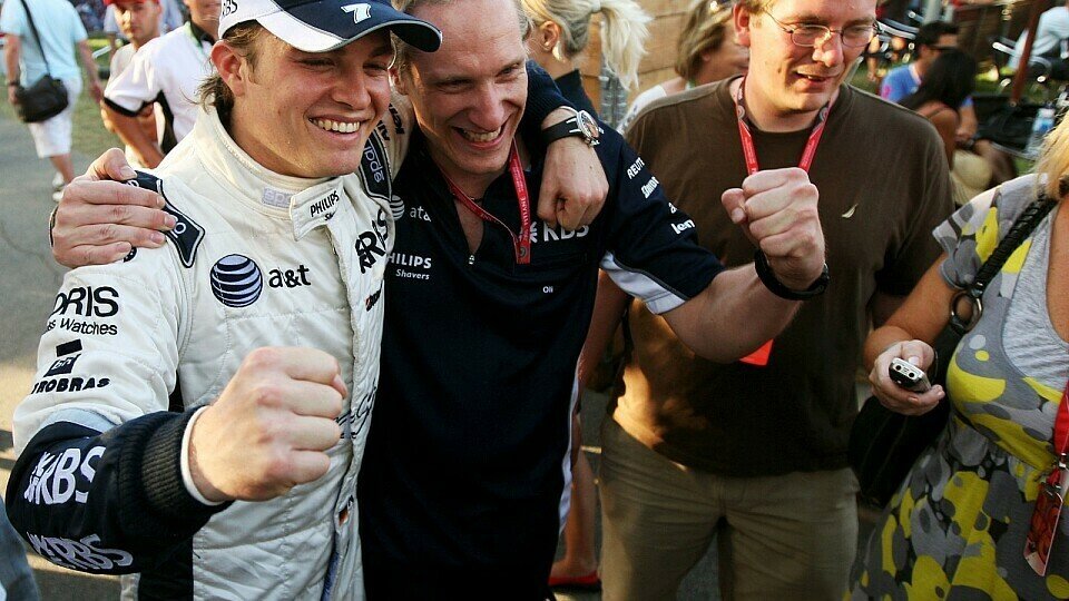 Nico Rosberg macht Williams glücklich., Foto: Sutton