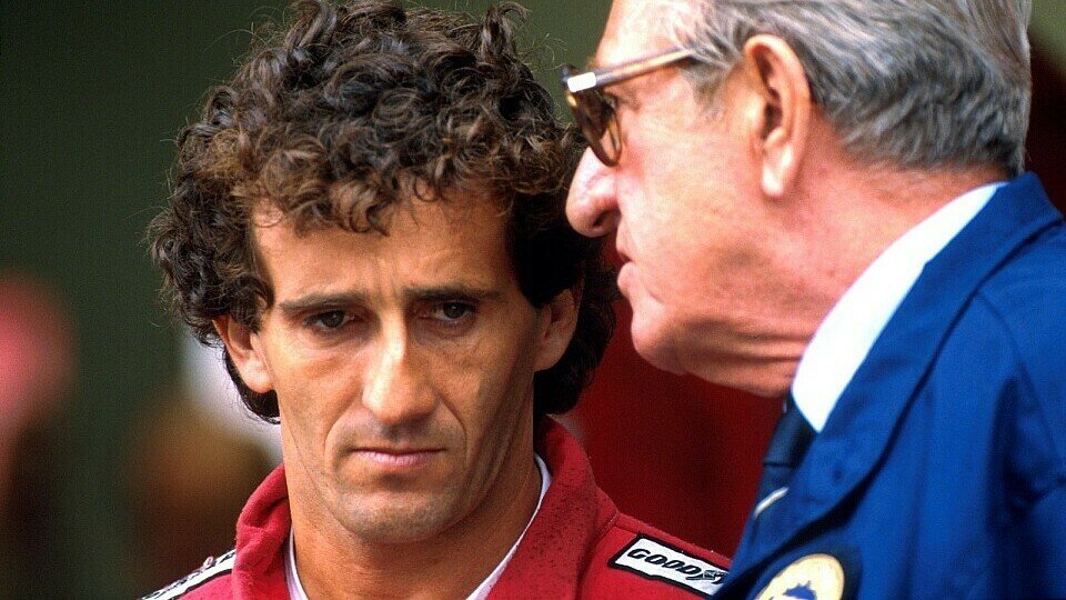 Jean-Marie Balestre mit seinem Landsmann Alain Prost., Foto: Sutton