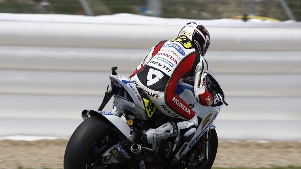 Randy de Puniet hatte viel zu tun, Foto: Honda