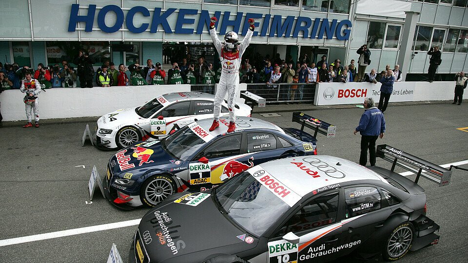 Mattias Ekström fuhr den Debütsieg ein., Foto: Audi