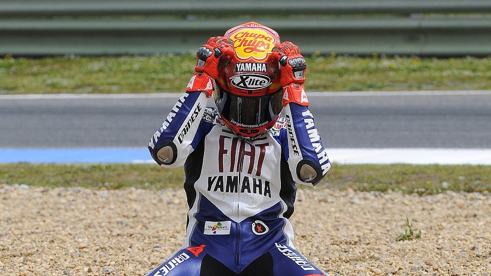 Lorenzo realisiert erst, dass sein Traum gerade wahr wird., Foto: Fiat Yamaha