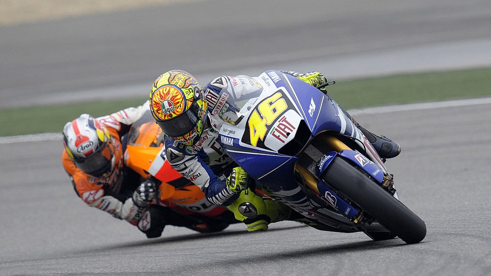 In China konnte Dani Pedrosa die Yamaha von hinten studieren, Foto: Fiat Yamaha