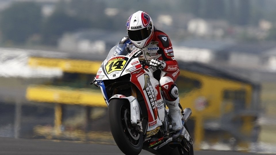 Randy de Puniet kam gut aus den Startblöcken, Foto: Honda Randy de Puniet kam gut aus den Startblöcken, Foto: Honda