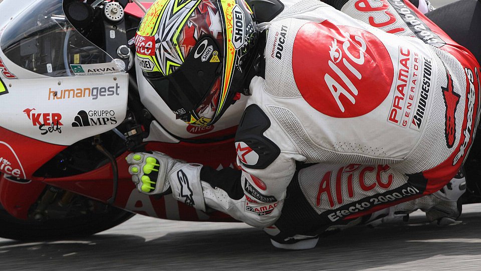 Toni Elias musste ein Bike abschreiben., Foto: Alice Team