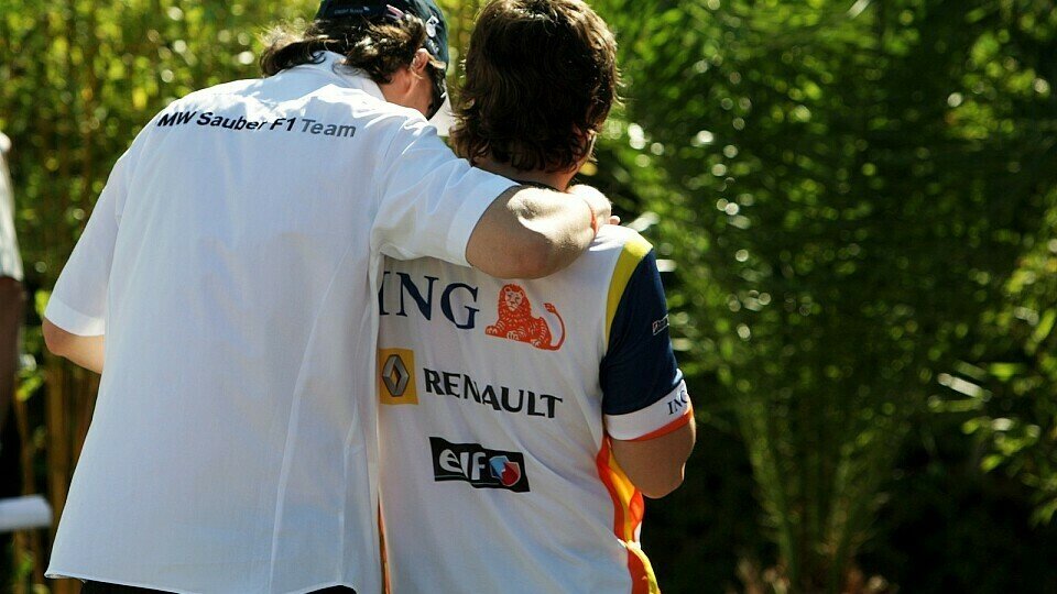 Fernando Alonso und Robert Kubica verstehen sich gut, Foto: Sutton