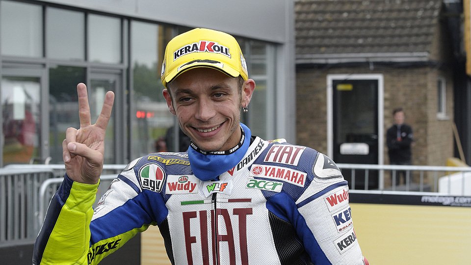 Valentino Rossi war mit Platz zwei ganz glücklich, Foto: Fiat Yamaha