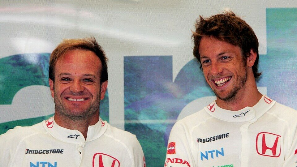Rubens Barrichello und Jenson Button freuen sich auf den Grand Prix von Europa., Foto: Sutton