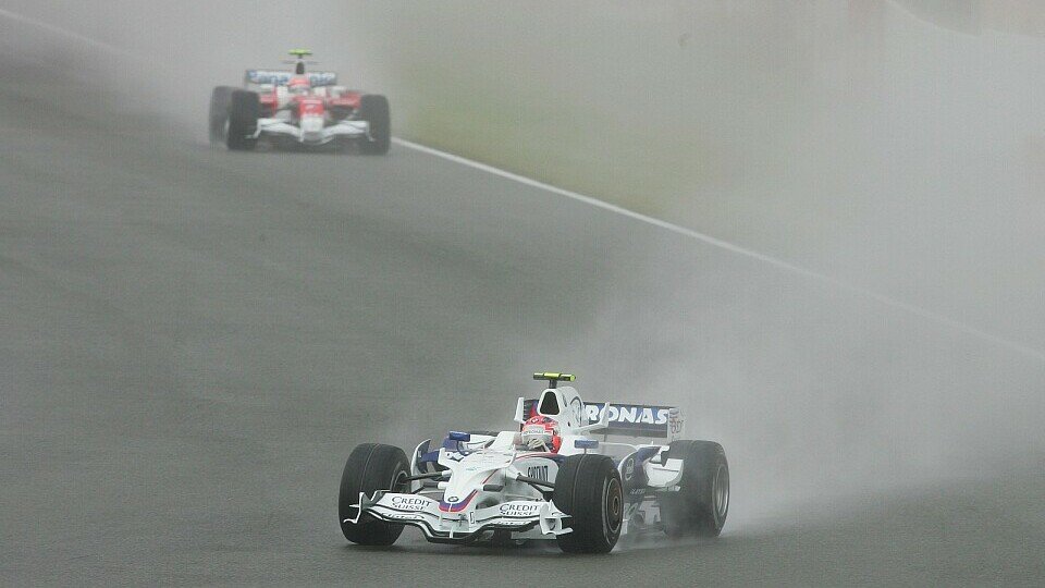 Kubica wurde von den Wassermassen überrascht., Foto: Sutton