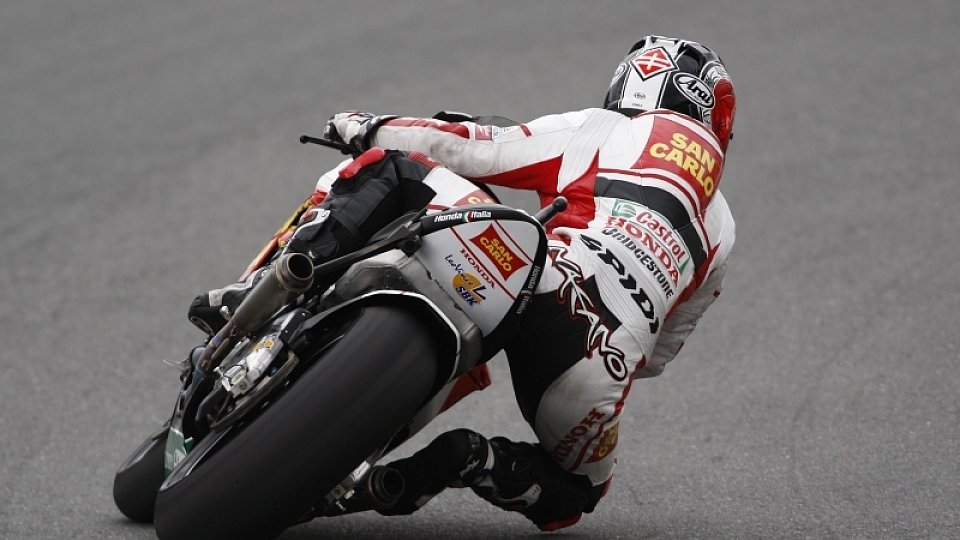 Shinya Nakano gefiel der Morgen überhaupt nicht, Foto: Honda