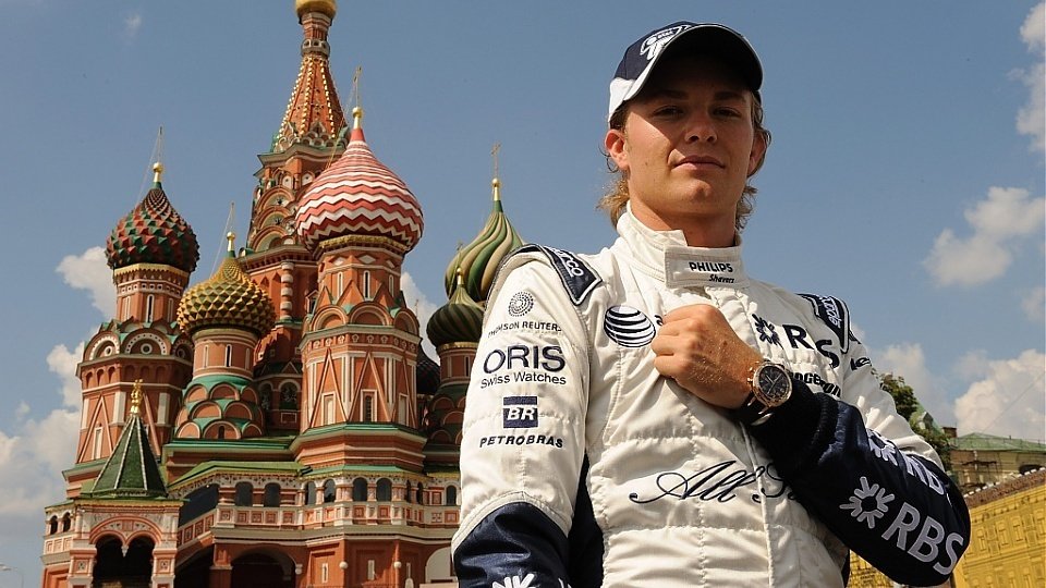 Nico Rosberg drehte Demorunden in Moskau., Foto: Williams