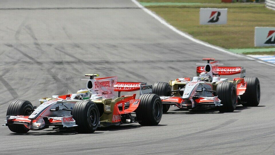 Force India im Parallelflug., Foto: Sutton Force India im Parallelflug., Foto: Sutton