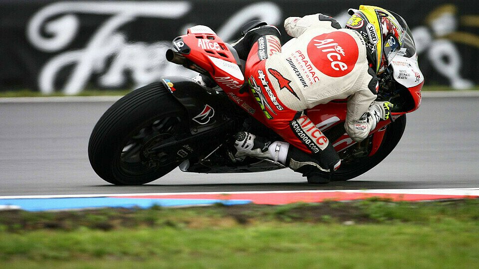 Melandri kämpfte mit dem Bike., Foto: Alice