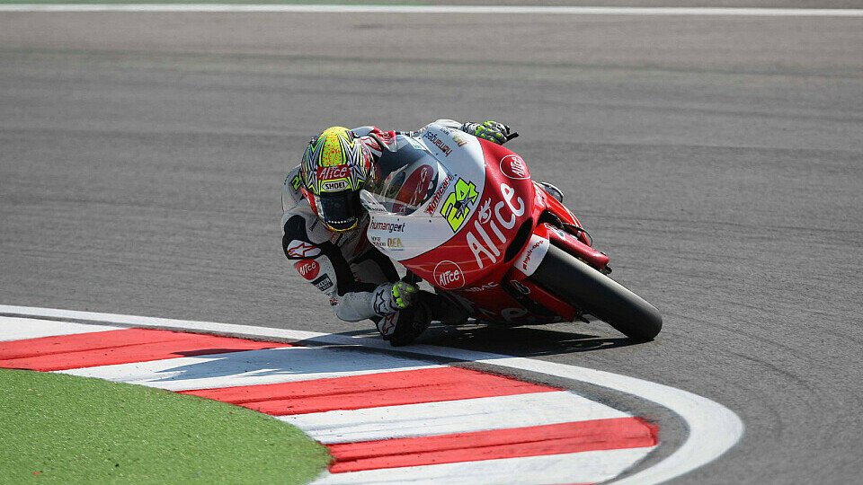 Toni Elias war trotz Sturz nicht ganz unglücklich, Foto: Alice Team