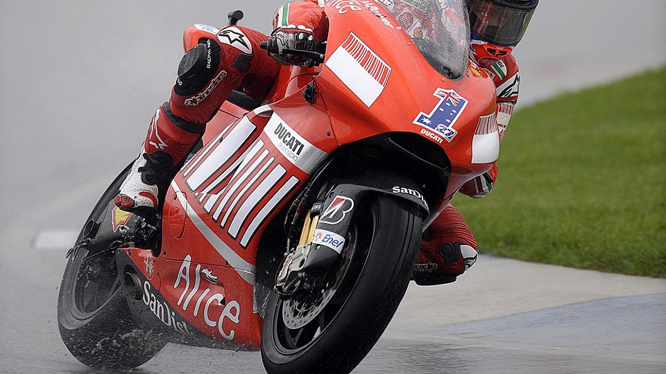 Casey Stoner wollte kein Risiko eingehen, Foto: Ducati