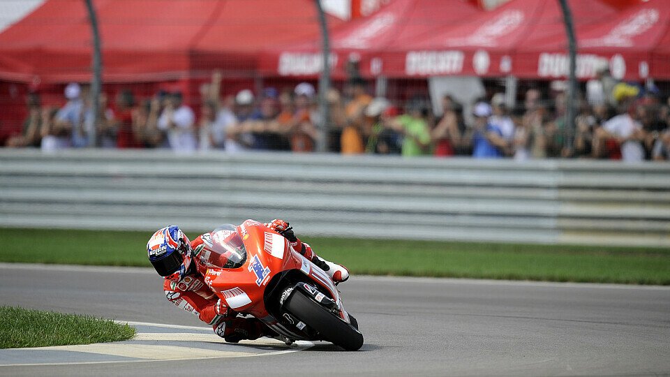 Casey Stoner freute sich auf den Test, Foto: Ducati