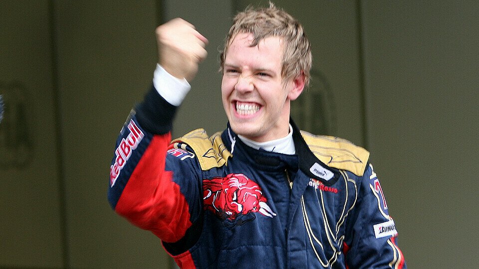 Sebastian Vettel feierte 2008 in Monza mit Toro Rosso seinen ersten Formel-1-Sieg, Foto: GEPA