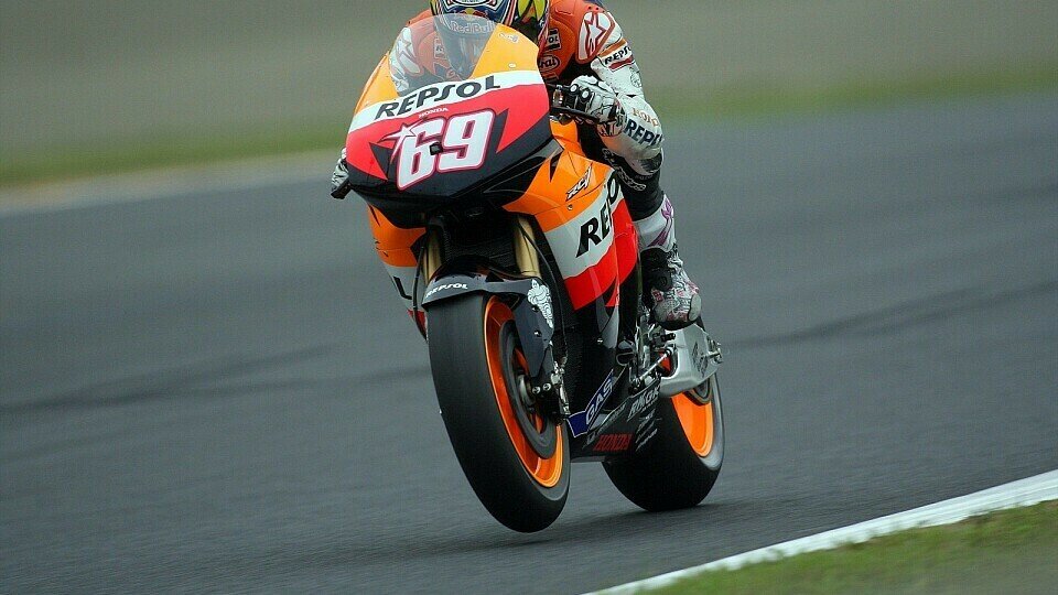 Nicky Hayden war sich bei seiner Rennpace noch nicht sicher, Foto: Repsol Honda