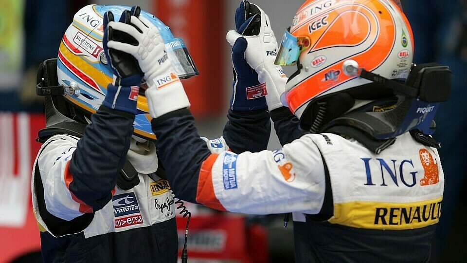 Alonso siegt, Piquet fuhr in die Punkte. So gefällt es Renault., Foto: Sutton