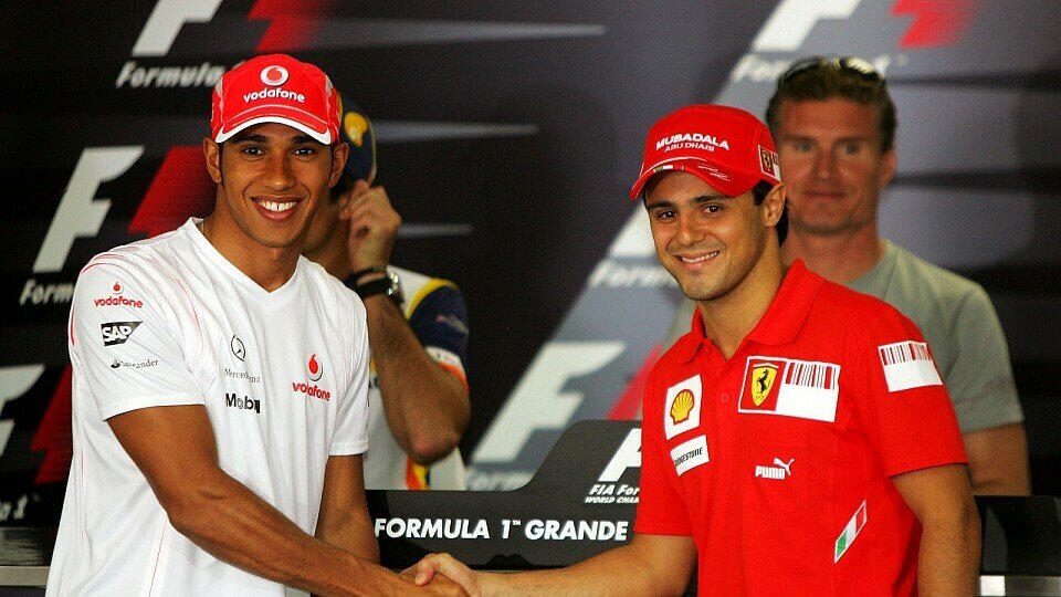 Hamilton und Massa - Shakehands vor dem Finale., Foto: Sutton