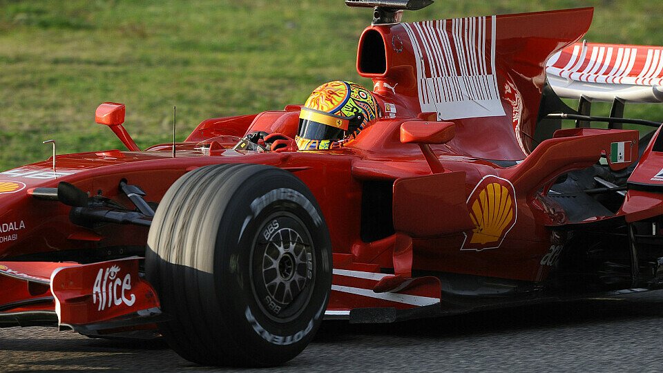 Rossi mit dem Ferrari in Mugello., Foto: Ferrari Press Office