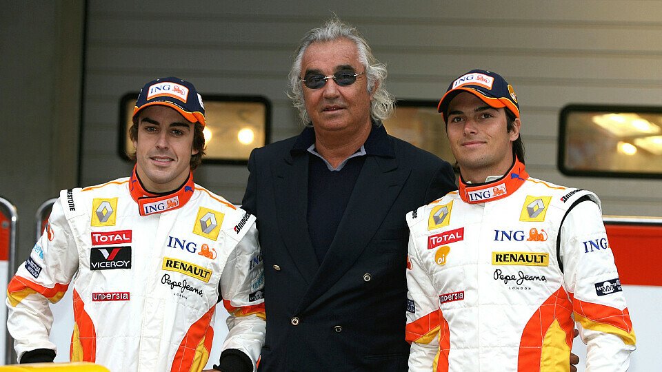 Unter Führung von Flavio Briatore waren Fernando Alonso und Nelson Piquet jr. ein umstrittenes Renault-Duo