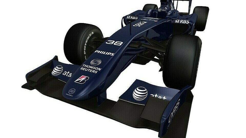 Der neue Williams wird mit einer Interimslackierung vorgestellt, Foto: Williams