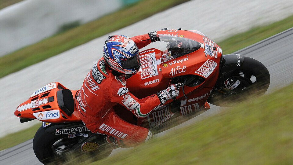 Hayden kämpft mit den Reifen., Foto: Ducati
