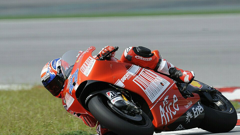 Stoner fuhr trotz Verletzung Bestzeit., Foto: Ducati