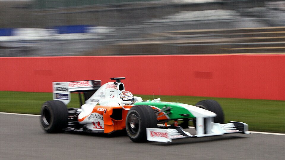 Adrian Sutil fuhr den ersten Test., Foto: Force India