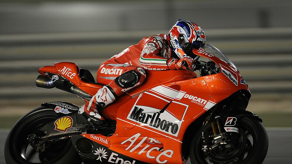 Casey Stoner konnte sich bereits auf die Detailarbeit der Ducati konzentrieren., Foto: Ducati