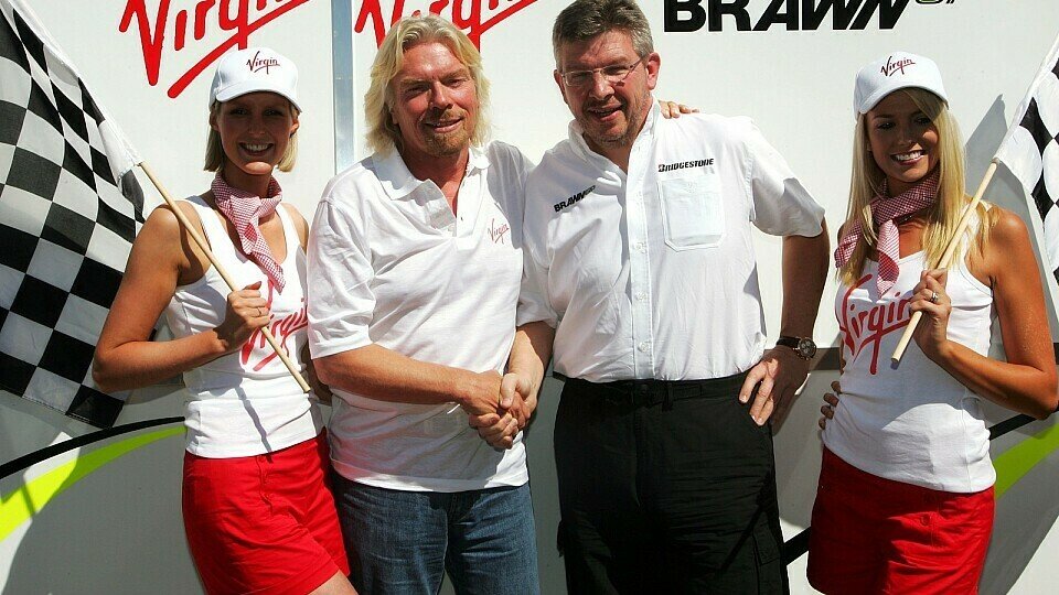 Richard Branson und Ross Brawn freuen sich auf die Zusammenarbeit, Foto: Sutton