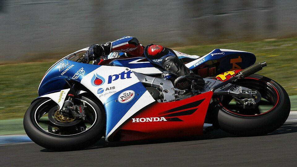 Ratthapark Wilairot verletzte sich am linken Fußgelenk, hofft aber, dass nichts gebrochen ist., Foto: Honda ProImages