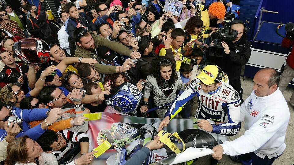 Valentino Rossi musste in Jerez viel arbeiten, Foto: Yamaha