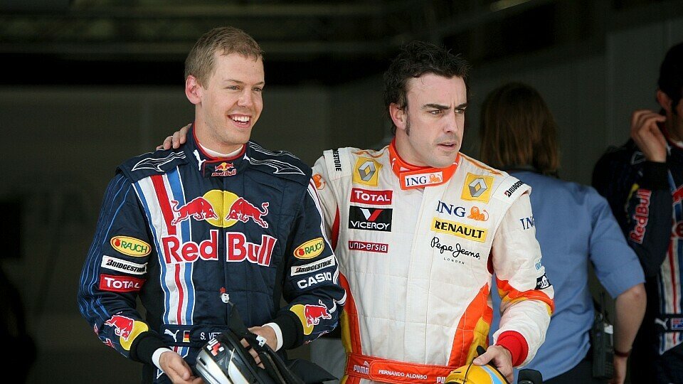 Sind der gleichen Meinung: Vettel und Alonso, Foto: Sutton