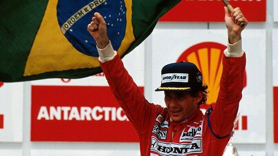Ayrton Senna hat es vorgemacht: Der McLaren-Star sicherte sich in einem legendären Rennen 1991 seinen ersten Sao-Paulo-Sieg - zwei Jahre später wiederholte er dieses Kunststück, Foto: Sutton