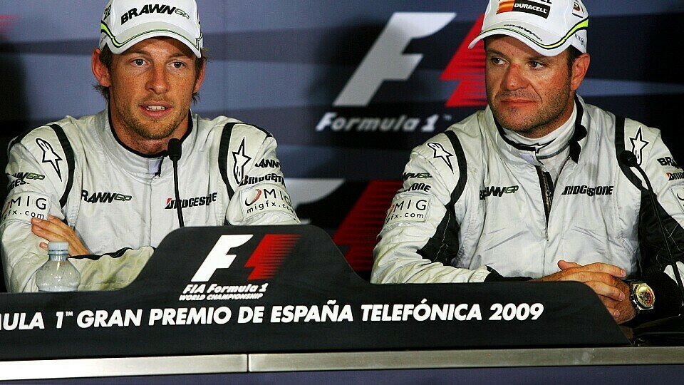 Auch in Spanien ein erfolgreiches Duo: Button und Barrichello., Foto: Sutton
