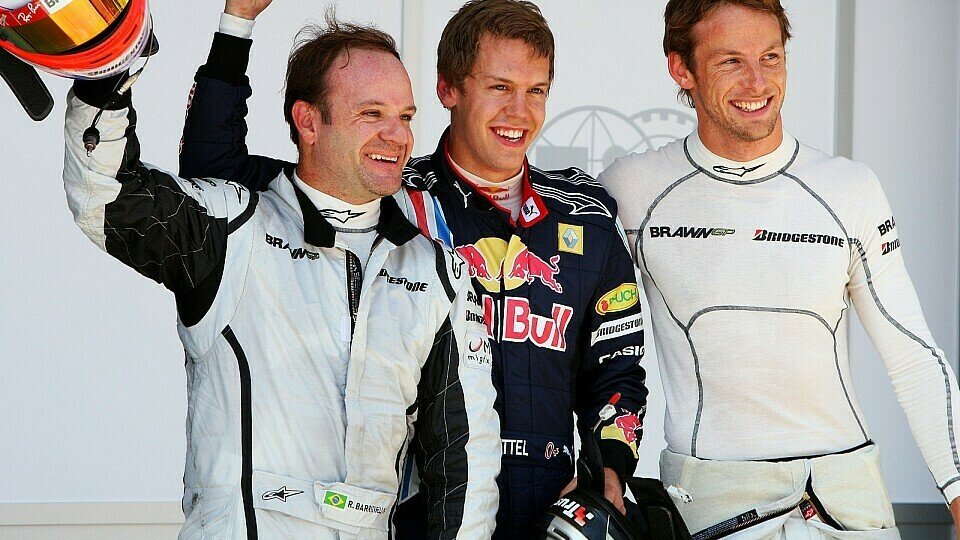 Barrichello, Vettel und Button haben noch Chancen auf den Titel, Foto: Sutton